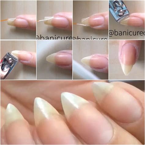 how to cut almond nails